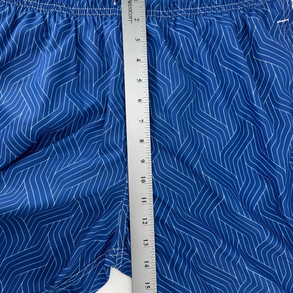 Retromarine Swim Trunks Men XL Blue Geometric Wave Print Anchor Logo NWT $155 - Picture 6 of 10